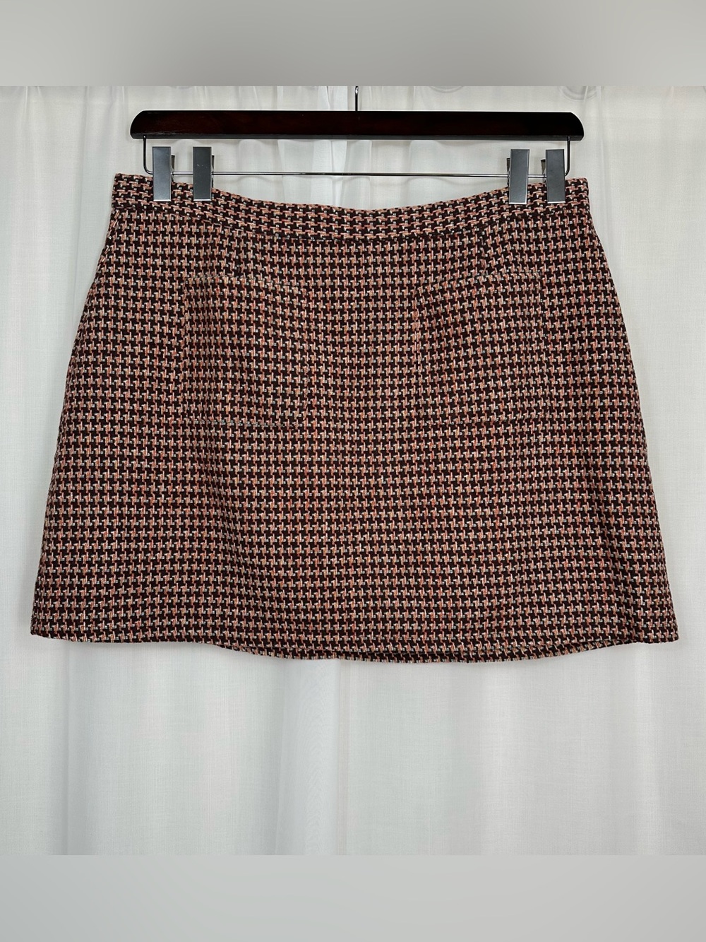 ModCloth Informed Ensemble Houndstooth Tweed Wool Blend Mini Skirt Plus Size 22